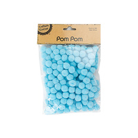 PomPom  15mm Lite Blue Pack 200